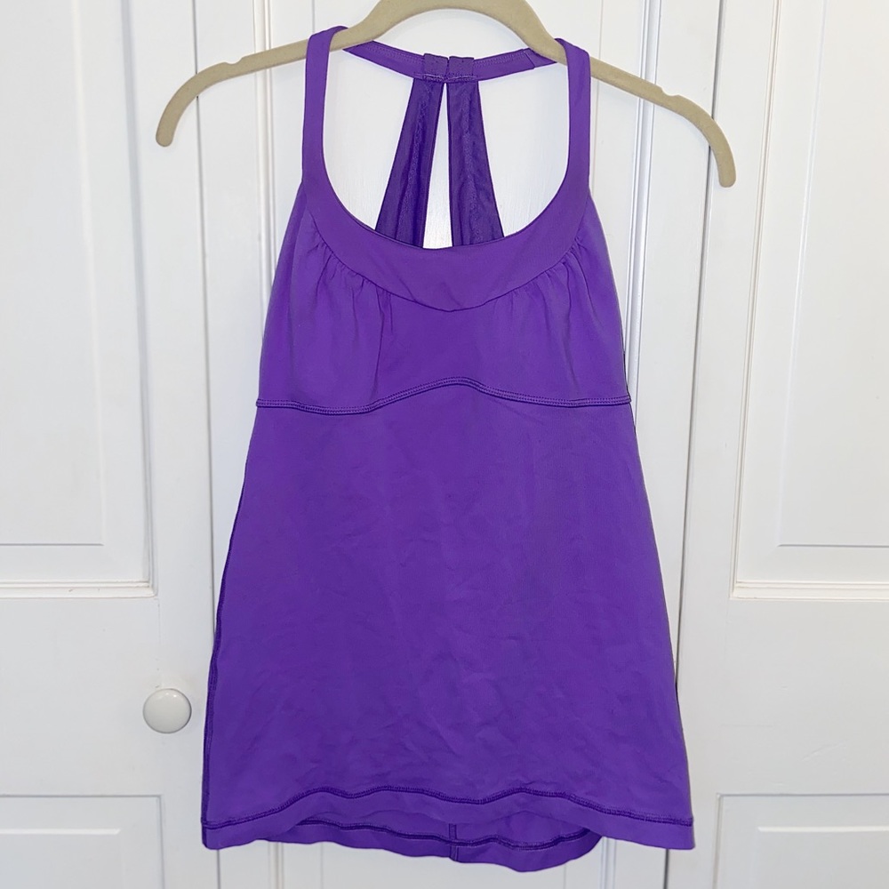 Purple Lululemon Racerback Workout Tank